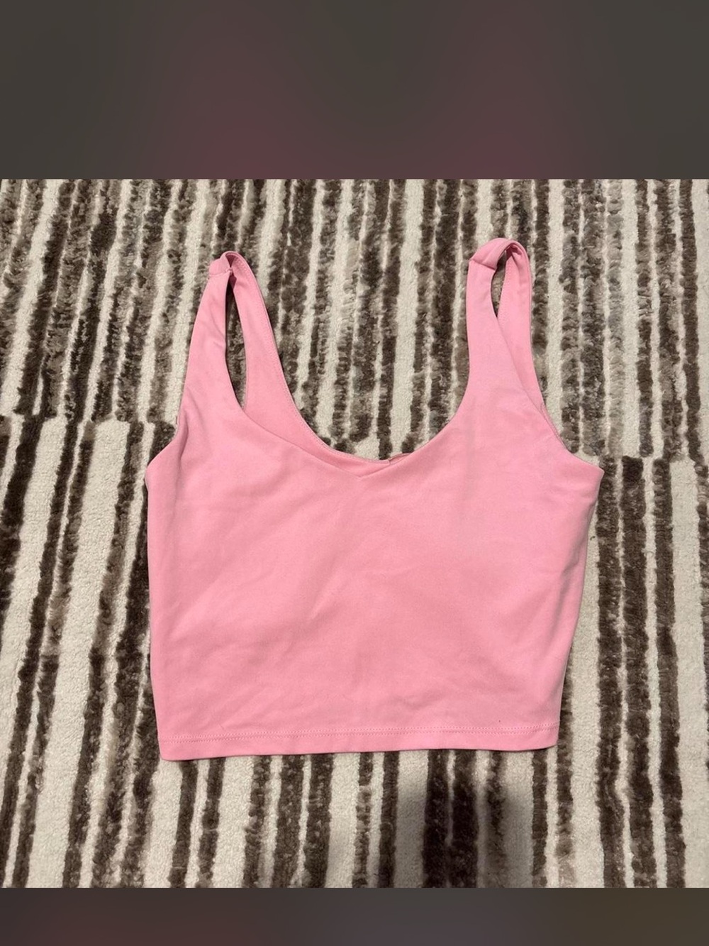 Pink Scoop Neck Crop Tank Top - Women